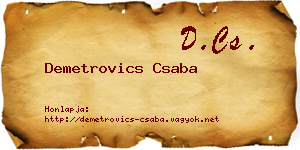 Demetrovics Csaba névjegykártya
